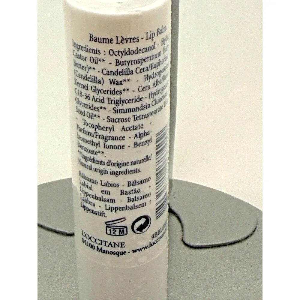 L'Occitane Ultra Rich Shea Lip Balm 10% Organic Hydrating Butter Serum, 3 Pieces